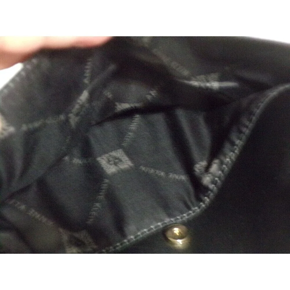 Anne Klein Black Shoulder Bag‎ Adj Strap Cold Accents